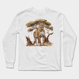 Leopard Design Long Sleeve T-Shirt